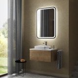 LED Spiegel mit runden Ecken Teillack - F582L4RTL Black LED Spiegel mit runden Ecken Teillack - F582L4RTL Black