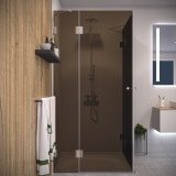 Duschkabine nach Maß Parsol-Glas Bronze Eckeinstieg 209 Duschkabine nach Maß Parsol-Glas Bronze Eckeinstieg 209