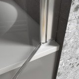 Badewannenaufsatz mit Drehfalttür Glas nach Maß - Perla (rechts) Badewannenaufsatz mit Drehfalttür Glas nach Maß - Perla (rechts)