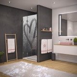 Design Duschtür nach Maß aus Glas HERZ 104 Design Duschtür nach Maß aus Glas HERZ 104