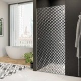 Dusche Glastür nach Maß mit Dekor DOT 2/101 Dusche Glastür nach Maß mit Dekor DOT 2/101