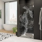 Dusche Glastür nach Maß mit Dekor DRACHE 101 Dusche Glastür nach Maß mit Dekor DRACHE 101