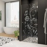 Dusche Glastür nach Maß mit Motiv BLUMEN 1/101 Dusche Glastür nach Maß mit Motiv BLUMEN 1/101