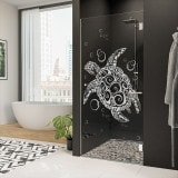 Dusche Glastür nach Maß mit Motiv SCHILDKRÖTE 101 Dusche Glastür nach Maß mit Motiv SCHILDKRÖTE 101