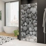 Dusche Glastür nach Maß mit Motiv STEINE 101 Dusche Glastür nach Maß mit Motiv STEINE 101