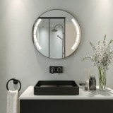 Beleuchteter Badspiegel rund mit Rahmen BIANCA 2