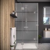 Duschkabine satiniertes Glas Eckeinstieg AREA 2/209