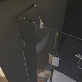 Duschkabine Parsol Glas Grau, Tür seitlich 210
