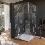 Glas Duschkabine Tür seitlich DESIGN 4/210