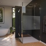 Duschkabine Tür seitlich Glas satiniert CARRE 2/210 Duschkabine Tür seitlich Glas satiniert CARRE 2/210