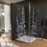 Glas Duschkabine Tür seitlich mit Motiv GRÄSER 210 Glas Duschkabine Tür seitlich mit Motiv GRÄSER 210
