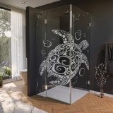 Glas Duschkabine Tür seitlich mit Motiv SCHILDKRÖTE 210