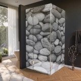 Glas Duschkabine Tür seitlich mit Motiv STEINE 210 Glas Duschkabine Tür seitlich mit Motiv STEINE 210