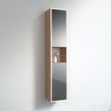 Hochschrank Bad mit Spiegel und Licht BHS009L4